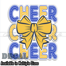 Cheerleader Cheer Team Yellow Blue Decal Sticker