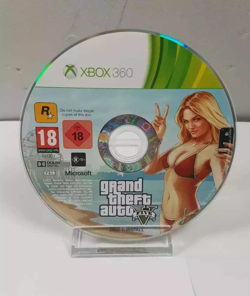 Grand Theft Auto V Microsoft Xbox 360 Disc 1 Only Install Disc GTA 5 & Case.