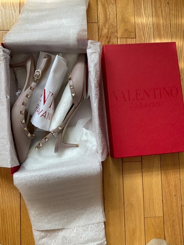 Valentino Garavani Rockstud Low-Heel Leder Slingback Pumps Gr. 9,5 | IT 40 - Bild 12 von 14