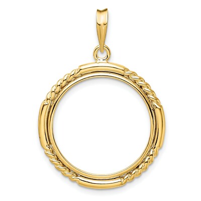 1982-Jetzt US $5 Gedenkmünze Krappen Set Quadruple Twist Coin Bezel in 14k Gold
