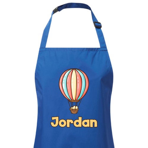 Personalised Any Name Hot Air Balloon Waterproof Kids Apron Craft Bake. Boy Girl - Picture 8 of 12