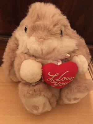 Keel Toys Patchfoot Hase ''Ich liebe dich'' weiches Plüschtier 11 Zoll einfach weich