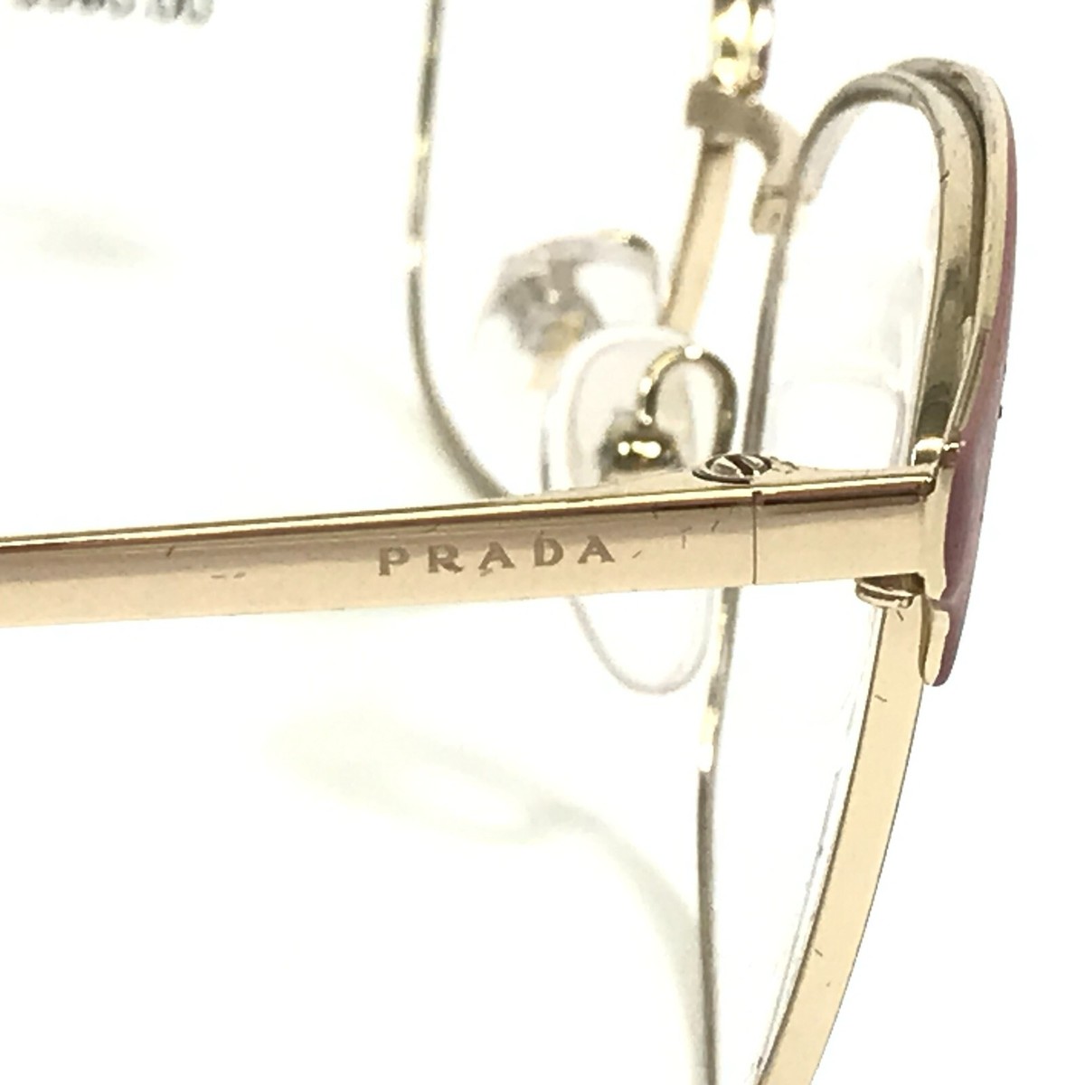 Prada Eyeglasses Frames VPR62X 07B-1O1 Pink Gold Cat Eye Prada Eyeglasses Frames VPR62X 07B-1O1 Pink Gold Cat Eye