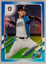 2021 Topps NPB Nippon Pro Baseball Naoyuki Uwasawa #102 Blue Foil Parallel 37/50