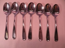 Set Of 7 Oneida RELIANCE Soup Spoons Glossy Stainless 6 3/4 GC1