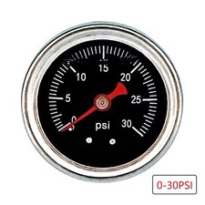 Universal Fuel Pressure Gauge Liquid 0-30psi Oil Pressure Gauge 18 Npt