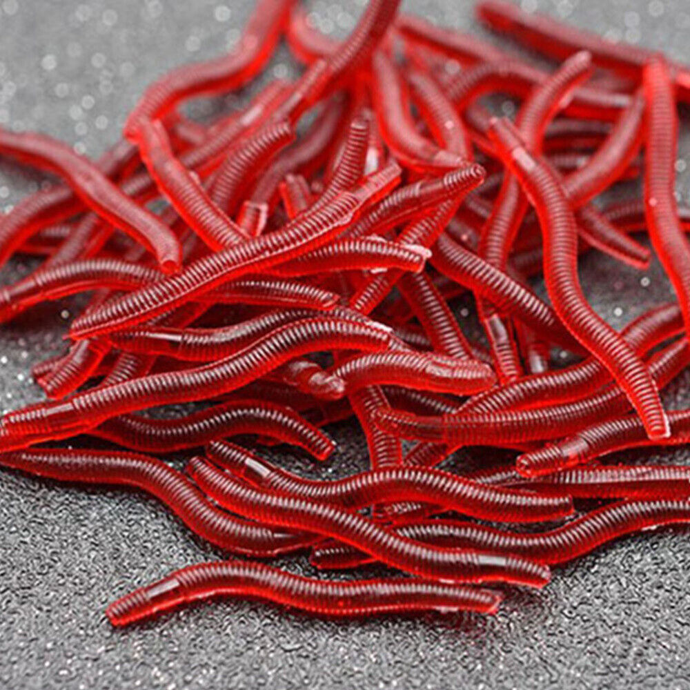 150Pcs live worms red worms Fishing Lure Baits Multipurpose Bag Filler Fish