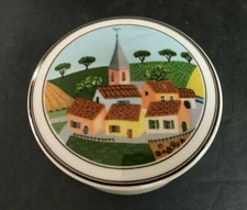 VILLEROY & BOCH, DESIGN NAIF 3" CANDY BOX CHURCH STEEPLE 1748 Germany
