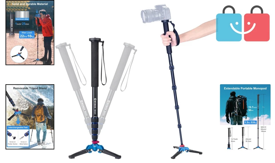 Multi-Functional Camera Monopod with Enhanced Stability - 360° Angle Adjustable - Image 2 of 4