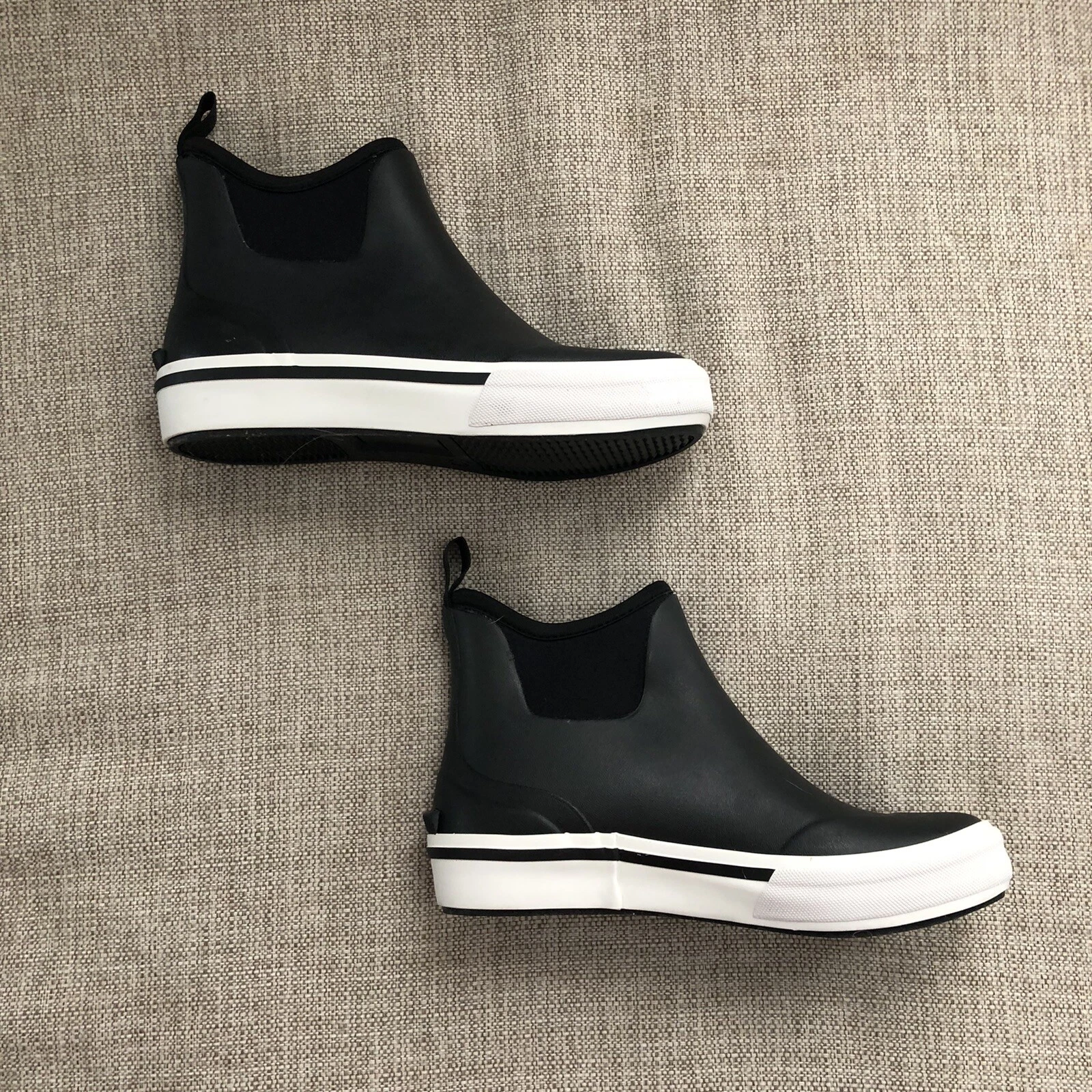 TENGTA Waterproof Deck Boots Men’s Size 6 Black Ankle Boot Rain Boot Neoprene