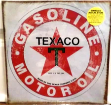 Vintage Replica Tin Metal Sign texaco motor oil gasoline shop garage fuel 10077