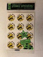 TREND STICKERS Vintage SCRATCH n SNIFF 12 HONEY 12 CINNAMON ROLL Sealed 1982