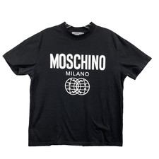 Moschino Couture Milano T-Shirt Medium Double Smiley Logo Designer Rave Street