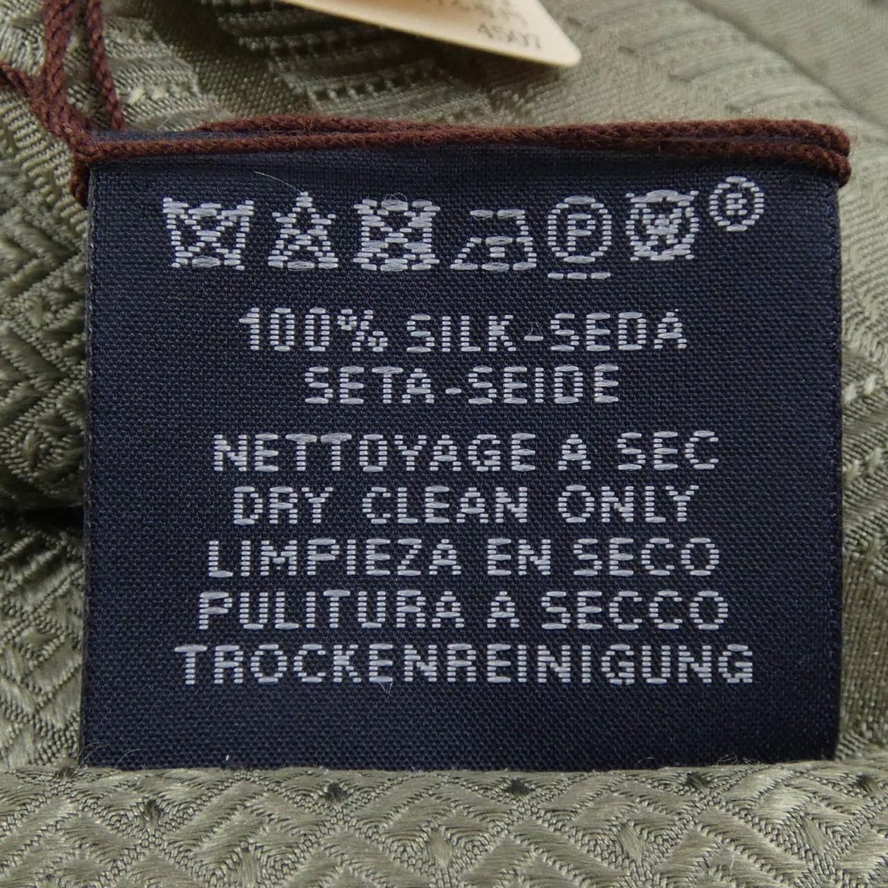HERMES 771601S Quadrige SCARF/MUFFLER Silk 184x42 Green Rare Authentic image 3