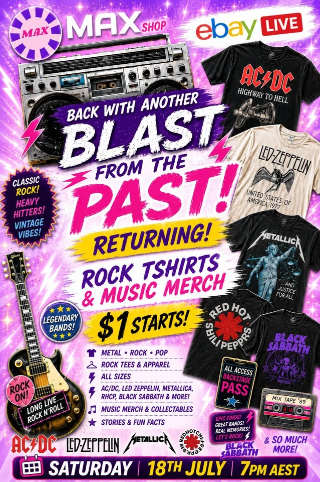 Blast from the Past Rock T Shirt & Merch Show Take 2