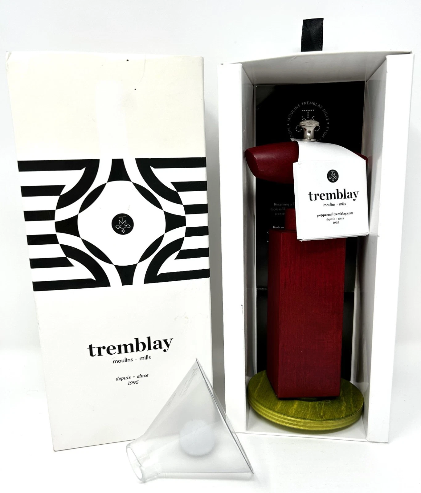 Tremblay Pepper Mill - Corkscrew Shaped Handle Grinder NEW in Box - Canada