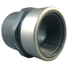 Manufacturer Varies PVC, Stainless Steel Female Adapter, Socket x FNPT, 1-1/4 in