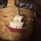 1992 Longaberger Discovery basket with Ship Tie-on and Liner — photo 4