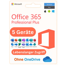 Microsoft Office 365 Pro Plus für 5 Geräte ✅ lebenslanges Konto für Mac Win iOS