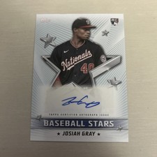 2022 Topps Series 1 - Baseball Stars Autographs Josiah Gray #BSA-JGR (AU, RC)