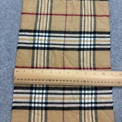 Burberry London Scarf 62x11 Inches Beige England Made 100