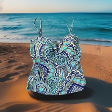 Relax By Tommy Bahama Swimwear Woman s Size L Tankini Swim Top