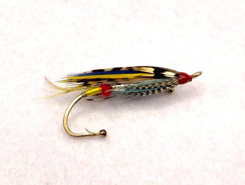 Fishing Fly Hook Brooch Pin Multicoloured Hand Tied Feathers