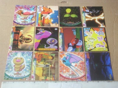 12 Topps 1999 Pokémon trading cards 3 holograph, Sticker, Base Set - Image 1 of 4