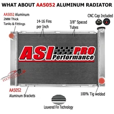 3 Row Universal Aluminum Radiator Fits GM Chevy Extreme Crossflow 31''W x 19''H