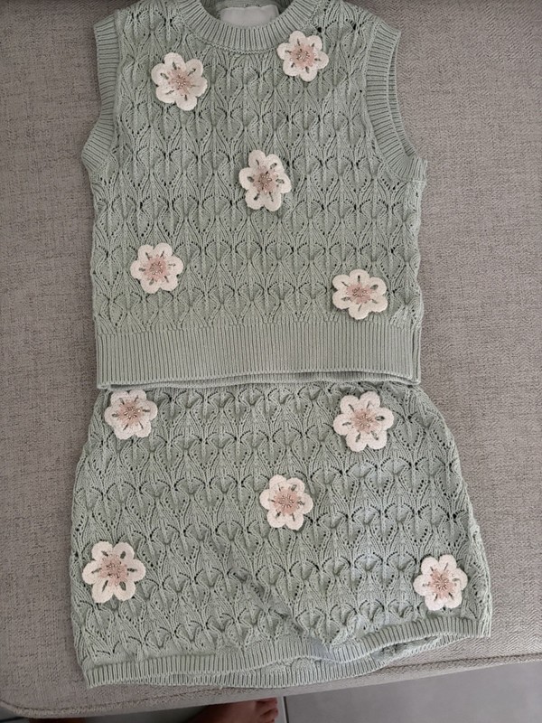 Girls Knit Two Piece Set Zara Size 6/7 