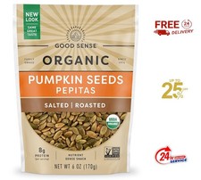 Organic Roasted Salted Pumpkin Seeds Pepitas 6 Ounce Healthy Snack Pack 34.32 per gallon