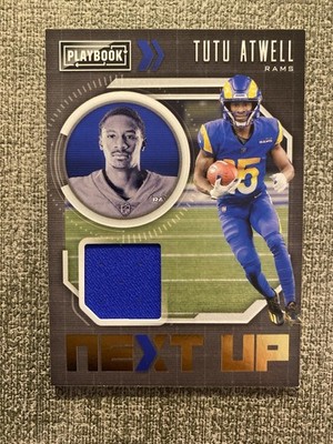 2021 Panini Playbook TUTU ATWELL Next Up Insert Rams Patch #NXT-TAT Rookie RC