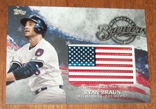 2018 Topps Series Two Ryan Braun U.S. Flag Patch Card
