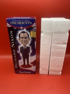 Royal Bobbles Richard Nixon Bobblehead 2012 New With Original Campaign Button
