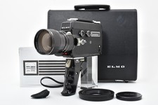 All Works NEAR MINT w/Case Elmo SUPER 110 Black Super 8 8mm Movie Camera JAPAN