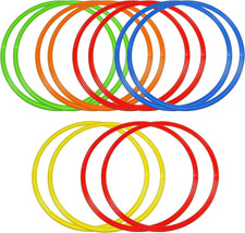 Kids Exercise Hoop Set 24 Inch Plastic Rings Multiple Colors Party Fitness