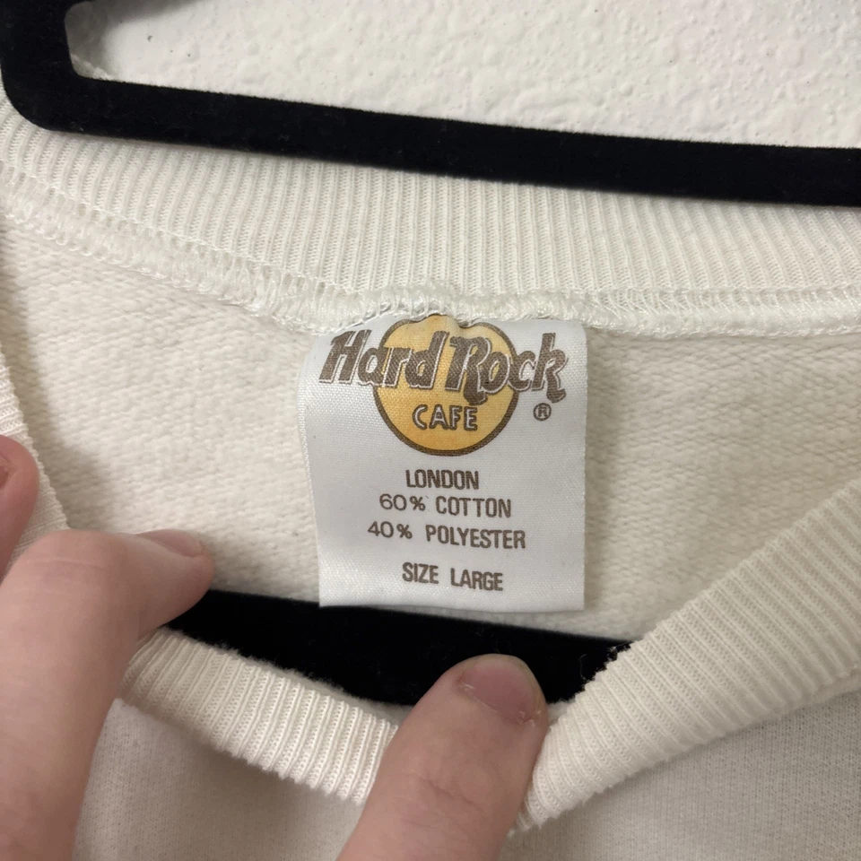 Sudadera vintage para mujer Hard Rock Café London cuello redondo - talla L Foto 4 de 4