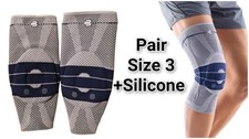 Bauerfeind GenuTrain Comfort Knee Brace Size 3 M Titanium PAIR 2 Braces Knee