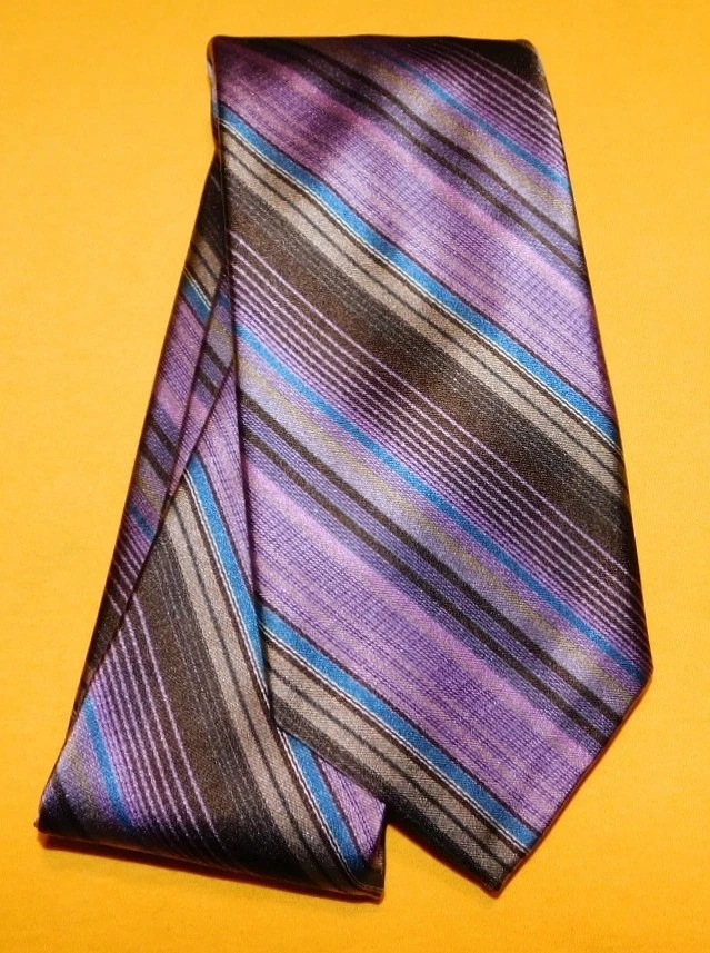 ROBERT TALBOTT MEJOR CORBATA A RAYAS MARRÓN/ROSA/AZUL - CORBATAS DE DISEÑADOR. Foto 2 de 3