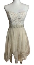 Speechless 7 Vintage Y2K Babydoll Tulle Fairy Dress Whimsi Sequins Asymmetrical