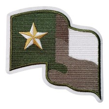 Texas Flag 4"x4 Desert Tactical Patch Olive Stitched. Iron On. Sew On.