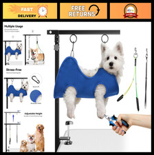 Foldable Dog Grooming Arm with Clamp: Adjustable Height 26"-40", Dog Grooming Ta