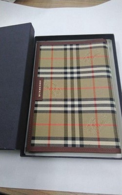 Burberry London Genuine Notebook Diary Cover Agenda Beige check Canvas