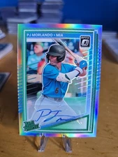 2025 Donruss PJ Morlando Optic Holo Rated Prospect Auto Plus Jersey Kings Miami