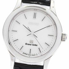 Grand Seiko STGF029 Quartz Watch White Dial Leather Band Used