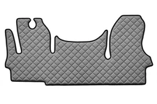 Grey Quilted Full Cover Eco Leather Floor Mats for Iveco Daily VI 2014+ LHD
