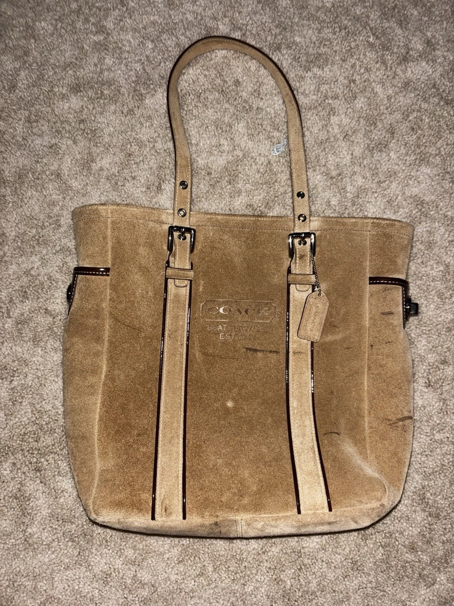 バッグ Coach Hampton Soho Shoulder Bag Suede Coach Hampton Suede Exterior Shoulder Bag Bags & Handbags for