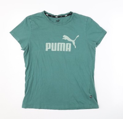 Herren T-Shirt UK Größe M Puma Grün Baumwolle
