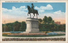 Washington Monument,Public Gardens,Boston,MA Tichnor Suffolk County Postcard