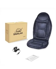 Snailax SL-262P Heat Massage Vibration Seat Cushion Memory Foam, Blue